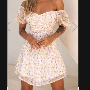 Bright Side Off-Shoulder Puff Sleeve Dress